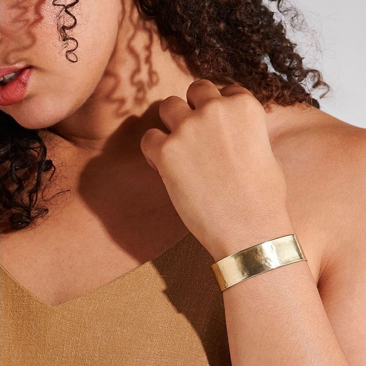 Satin Patina Gold Cuff Bracelet