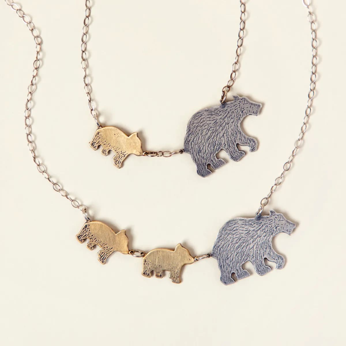 Silver Mama Bear Necklace