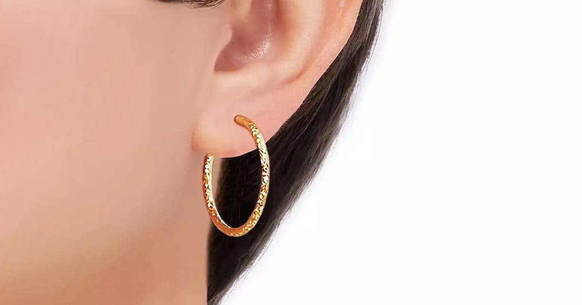 Textured Hoop Earrings