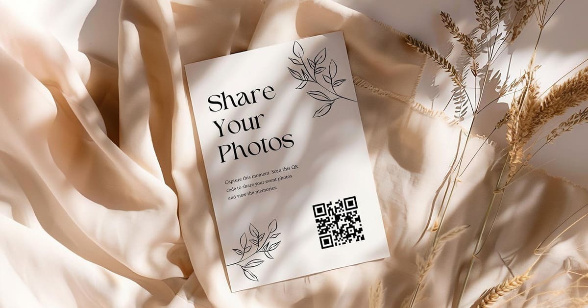 a card with a qr code