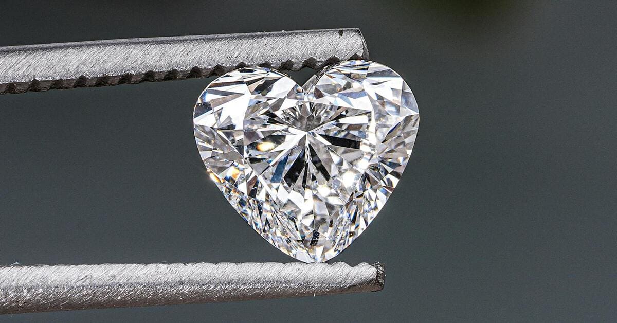 Heart-Shaped Diamond Jewelry Close-Up Photo