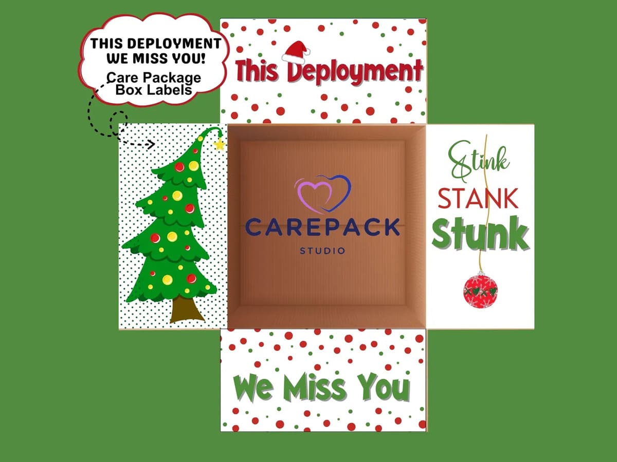 Printable Christmas Care Package Labels