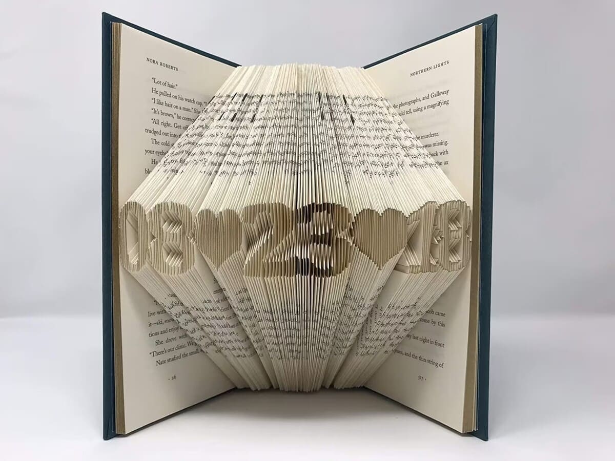 Custom Date Folded Book Art