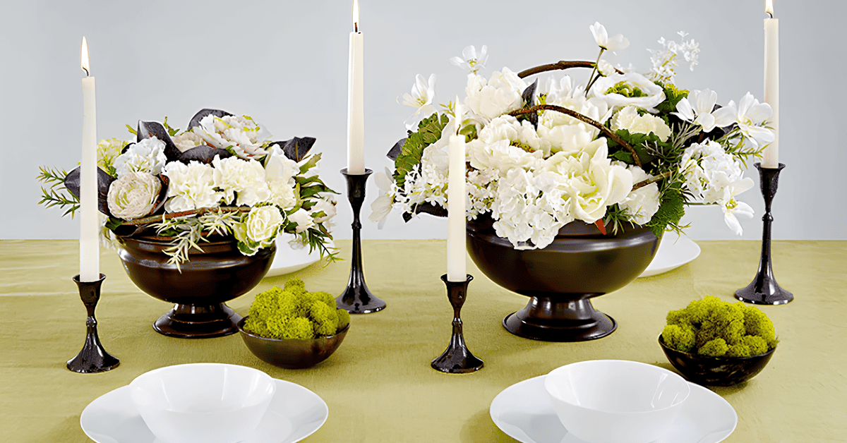 candles and flowers