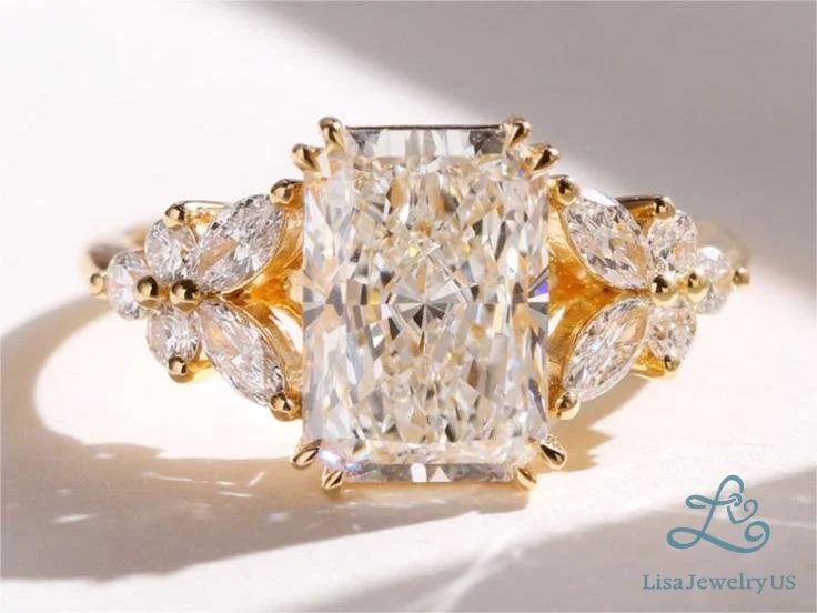 1.5ct-Radiant-Cut-Lab-Grown-Diamond-Floral-Inspired-4-Double-Claw-Prong-Engagement-Ring