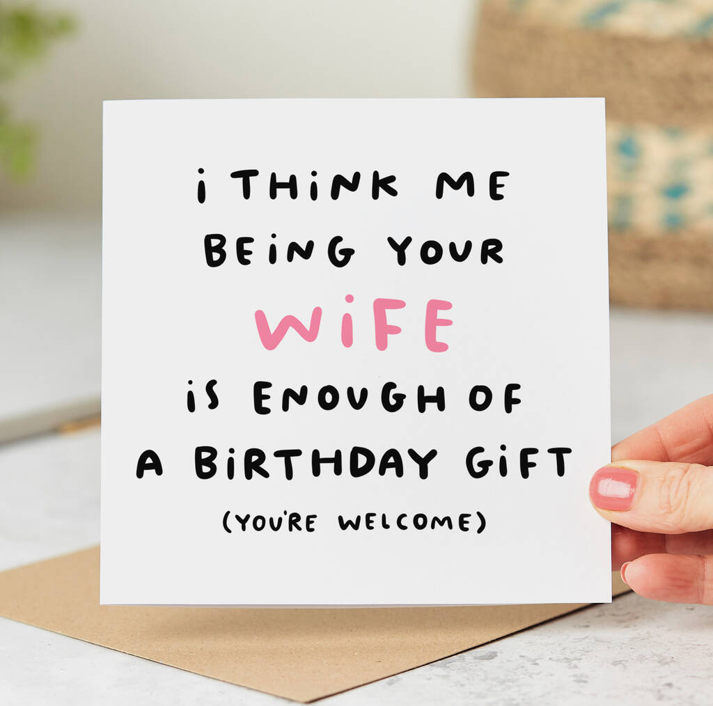 Me Being Your Wife Is Enough