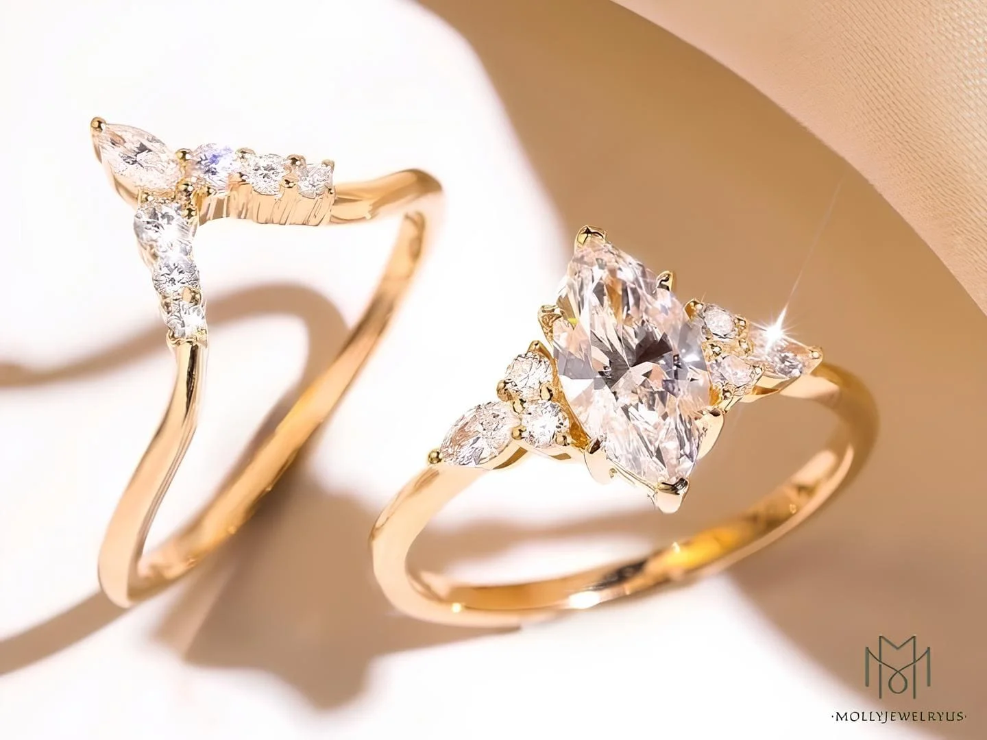 MollyJewelryUS-Lab-Grown-Diamond-Engagement-Ring-set