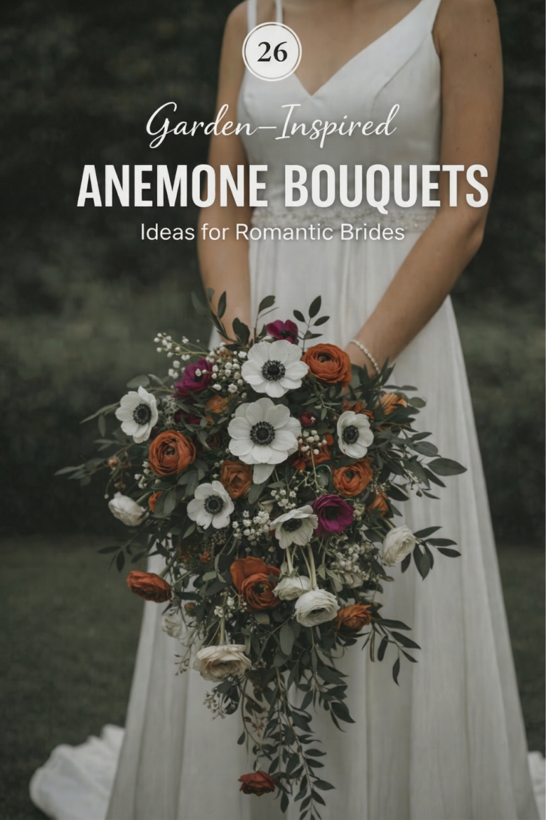 26 Anemone Wedding Bouquets We’re Completely Obsessed With
