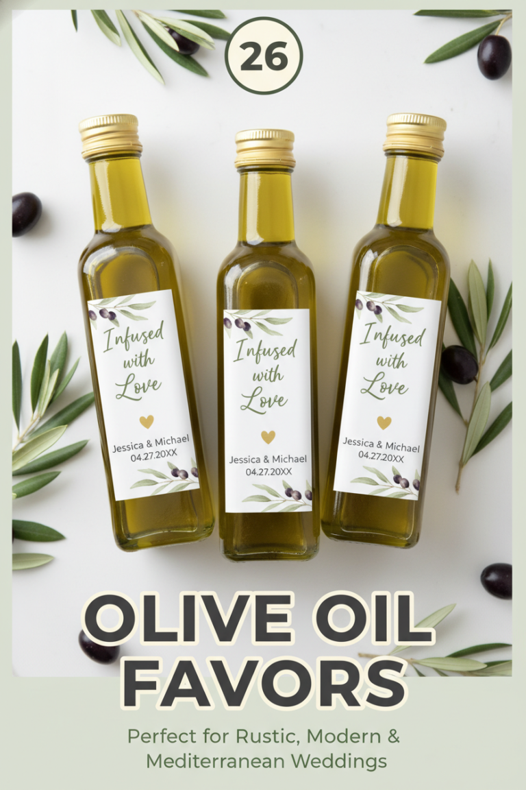 26 Perfect Olive Oil Wedding Favors For Rustic, Modern, and Mediterranean Weddings