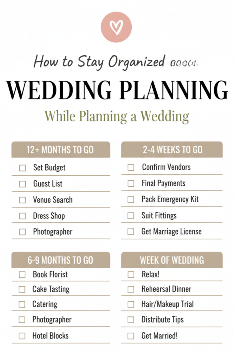 How to Stay Organized While Planning a Wedding: A Complete Guide for Busy Couples
