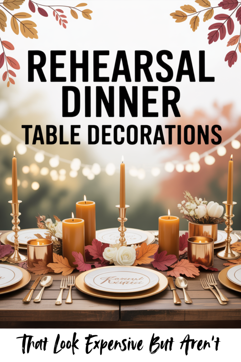 Rehearsal Dinner Table Decorations: 26 Easy Ideas for Any Setting