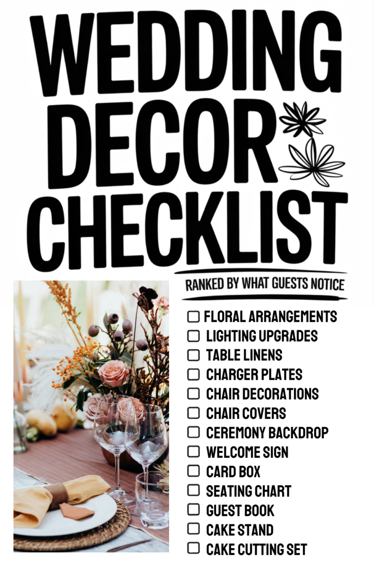 The Wedding Decor Checklist: What to Splurge On and What to Skip