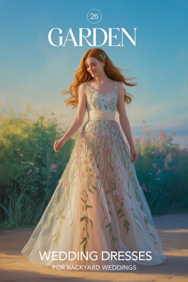 26 Garden Wedding Dresses Worth Wandering Into the Wildflowers For