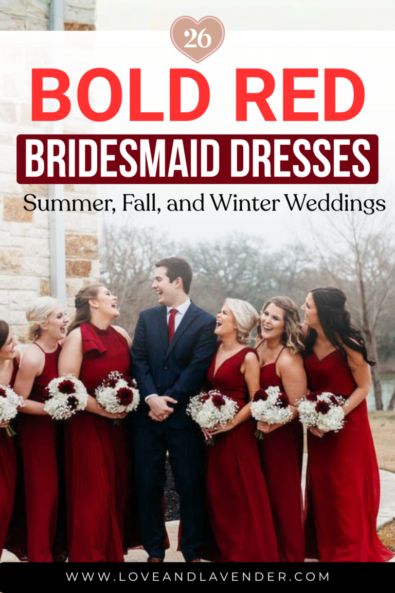 26 Red Bridesmaid Dresses from Real Weddiings From Coral to Crimson