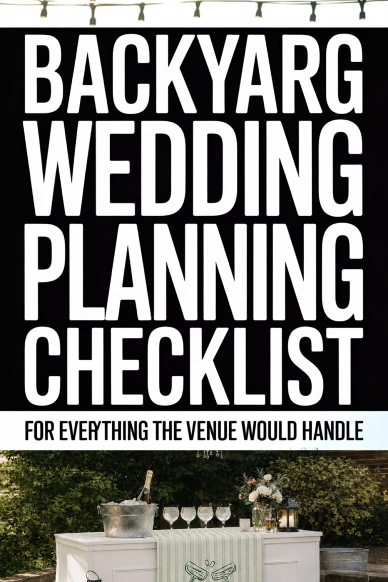 The Backyard Wedding Checklist That Catches Every Blind Spot (Before It Becomes a Crisis)