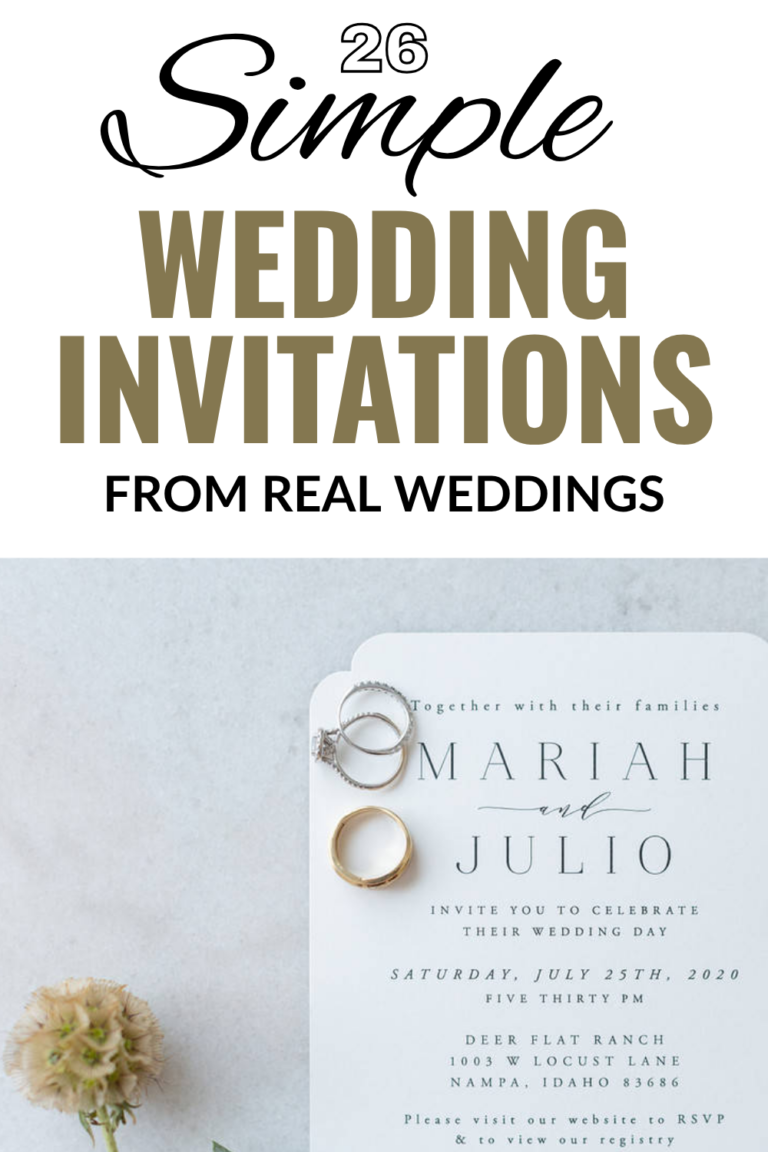 26 Simple Wedding Invitations for Brides Who Hate Frills