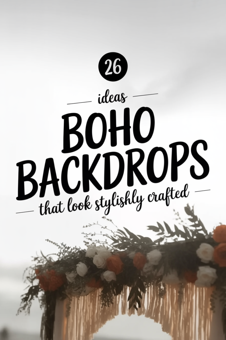 26 Boho Theme Backdrop Ideas: Macrame Panels, Pampas Arches, Tipi Setups, and Draped Fabric