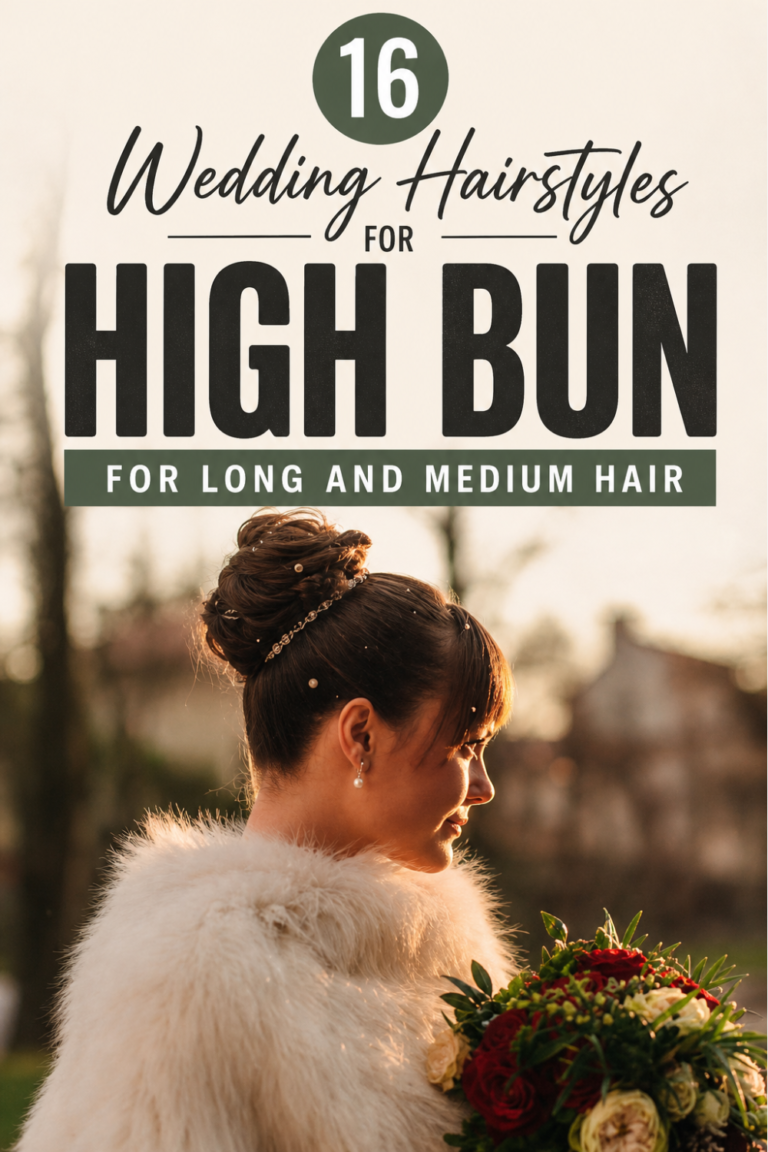 High Bun Wedding Hairstyles (Veils, Hairpieces, and Fresh Flowers)