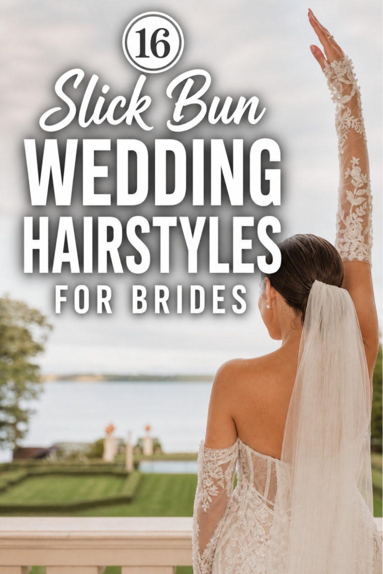 Slick Bun Wedding Hairstyles, From Glossy High Chignons to Low Floral Buns