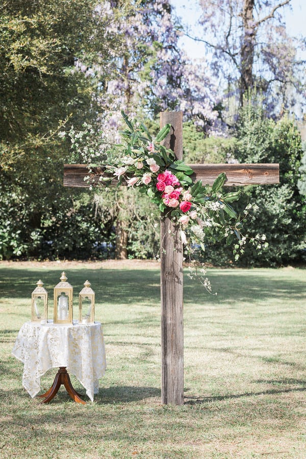 Outdoor wedding venue detail