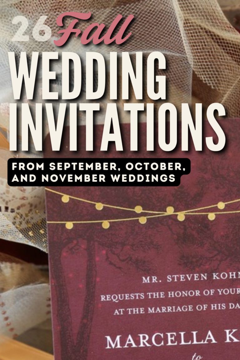 16 Fall Wedding Invitations in Burgundy, Kraft, and Copper