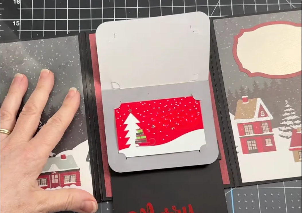 Waterfall pull-tab gift card box finished product