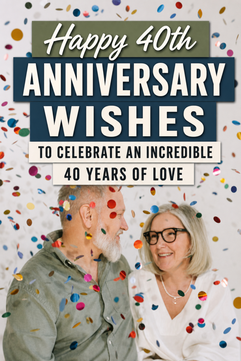 56 Happy 40th Anniversary Wishes for the Ruby Year
