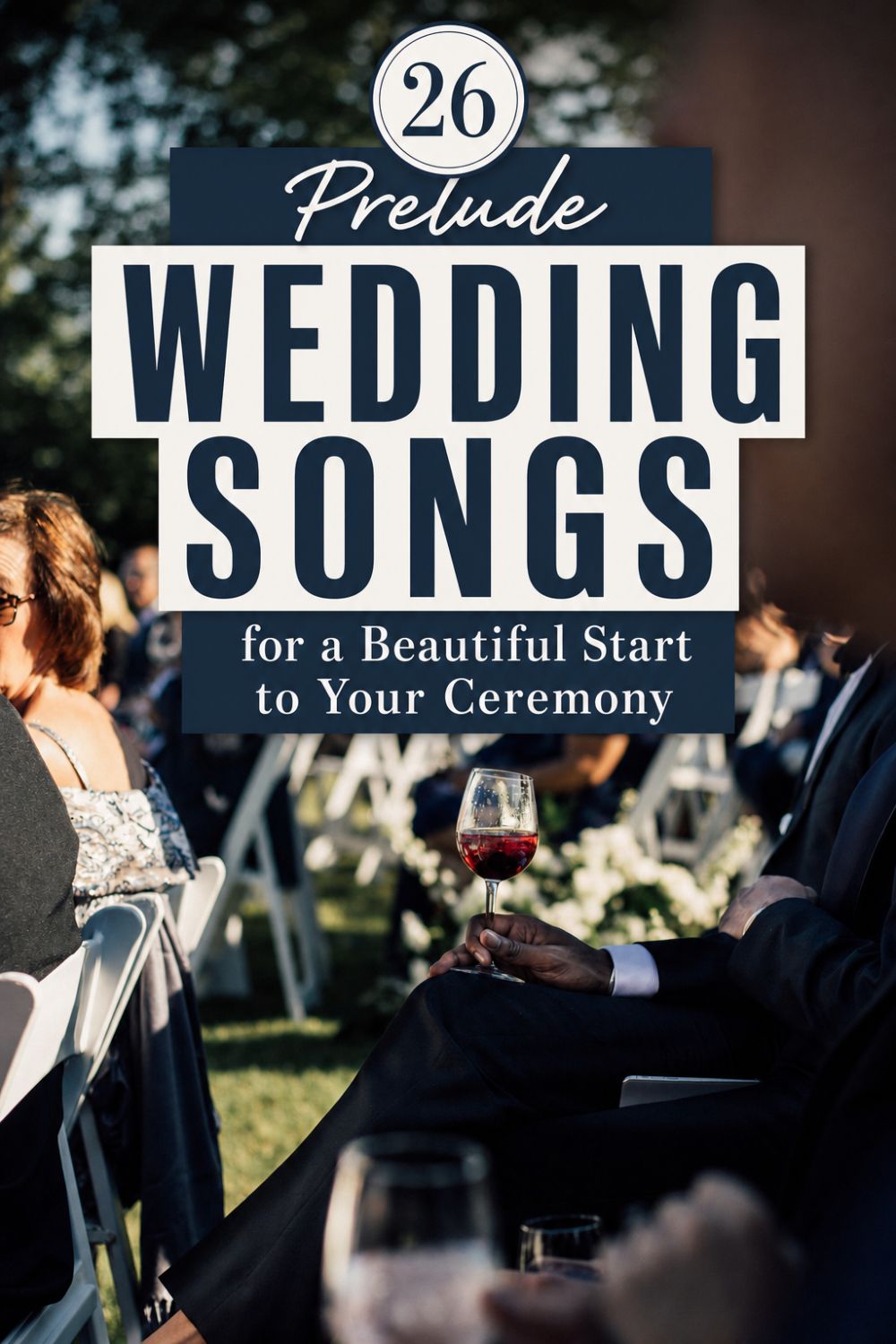 Guests being seated during the wedding prelude