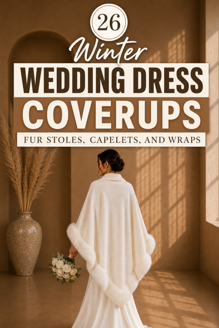 Winter Wedding Dress Cover-Ups: Fur Stoles, Capelets, and Wraps from Real Weddings