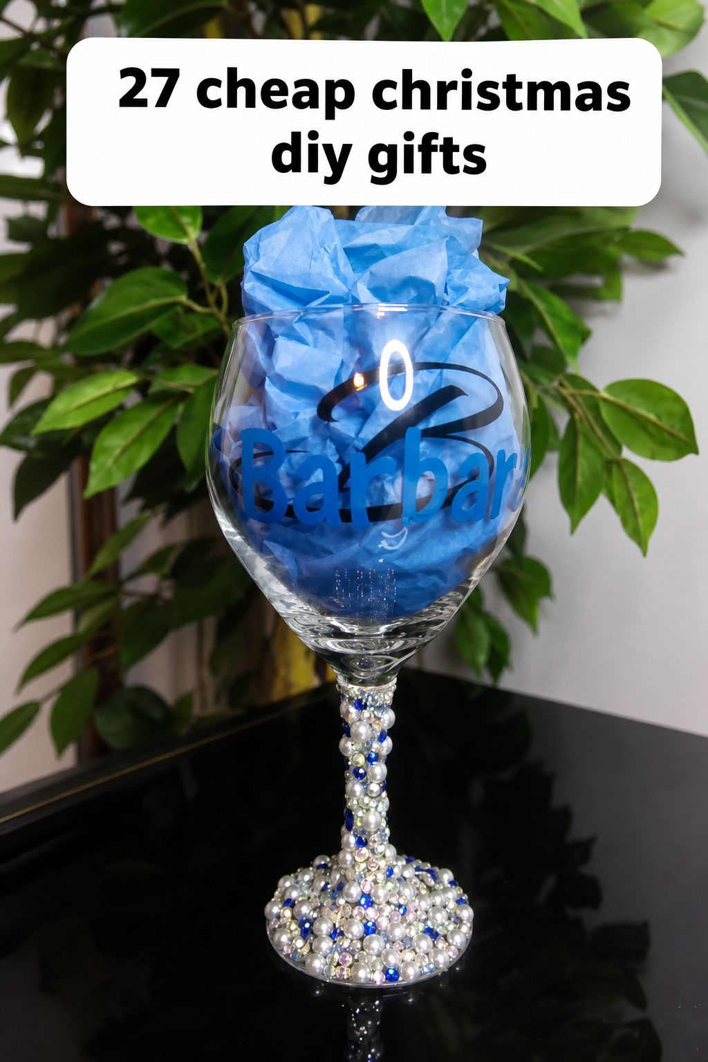 rhinestone wine glass