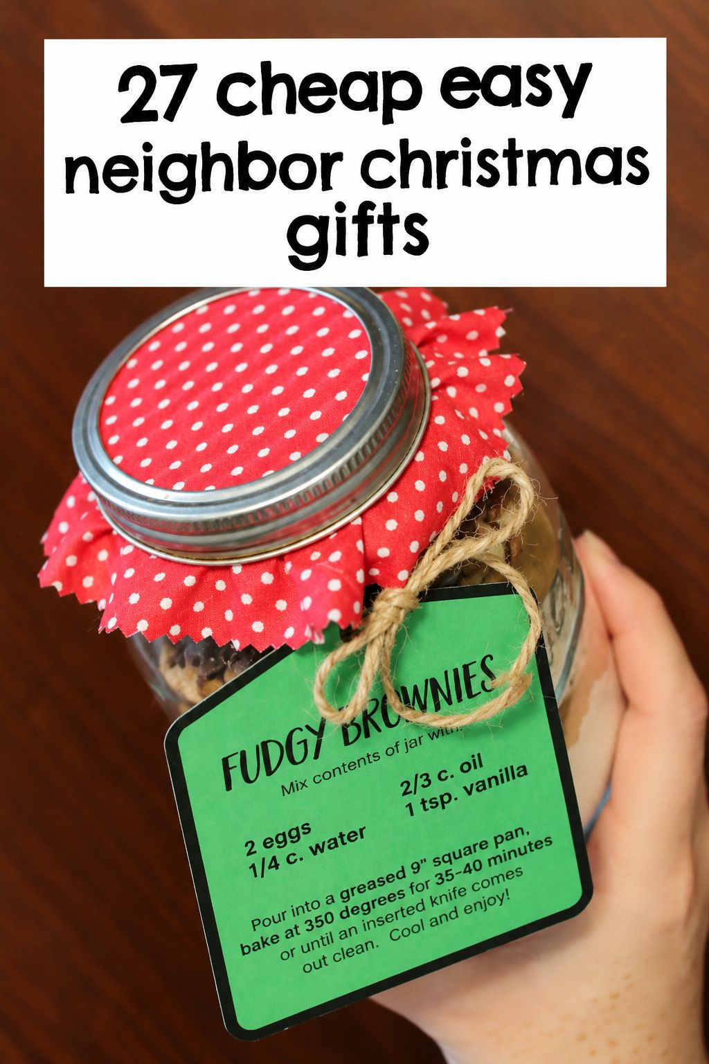 Brownie mix in a jar