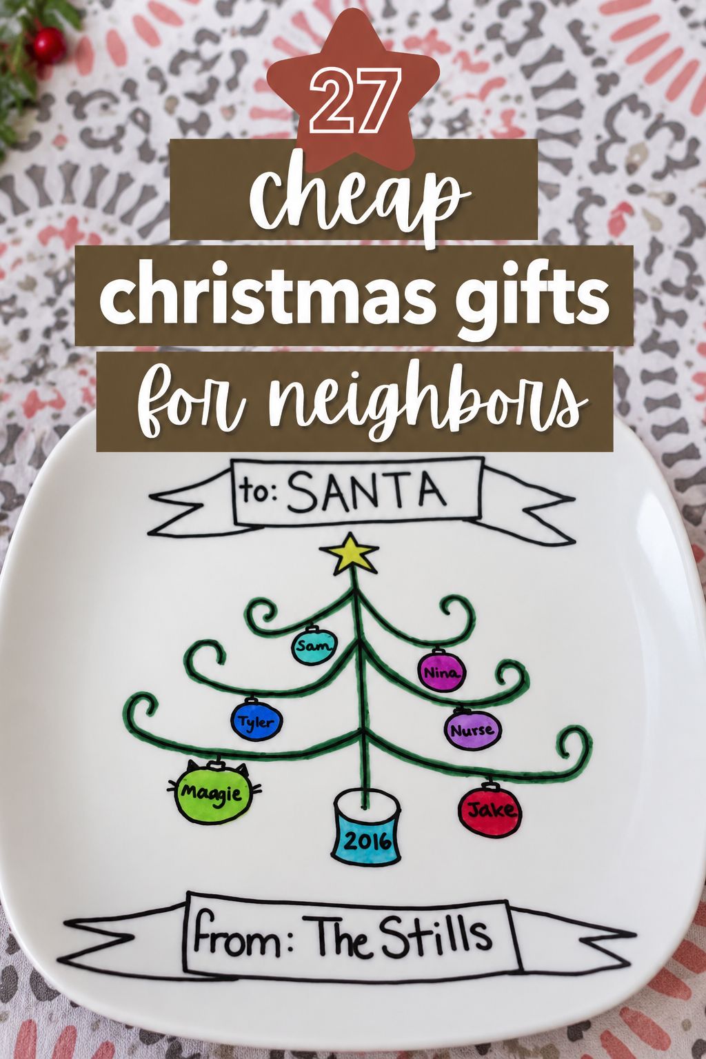 Decorated cookie delivery plate