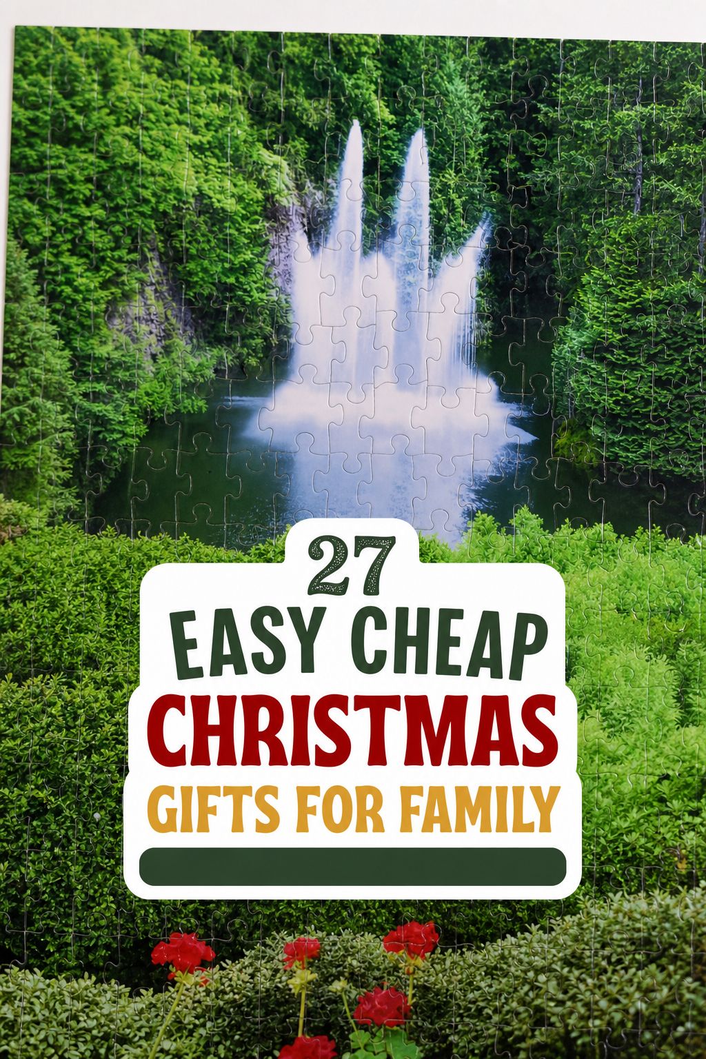 Custom Family Photo Puzzle as a cheap Christmas gift for family