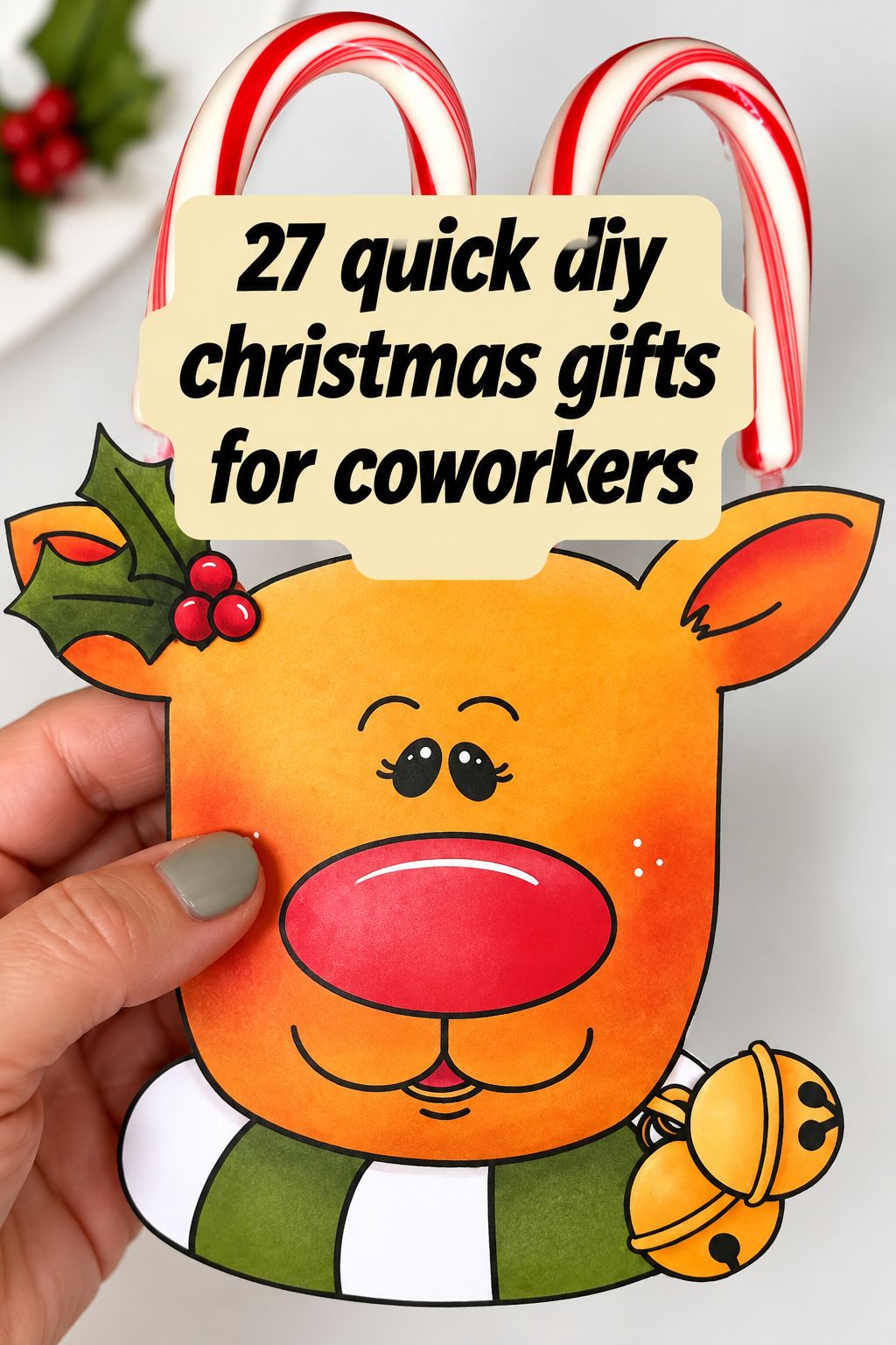 candy cane reindeer christmas gifts for coworkers
