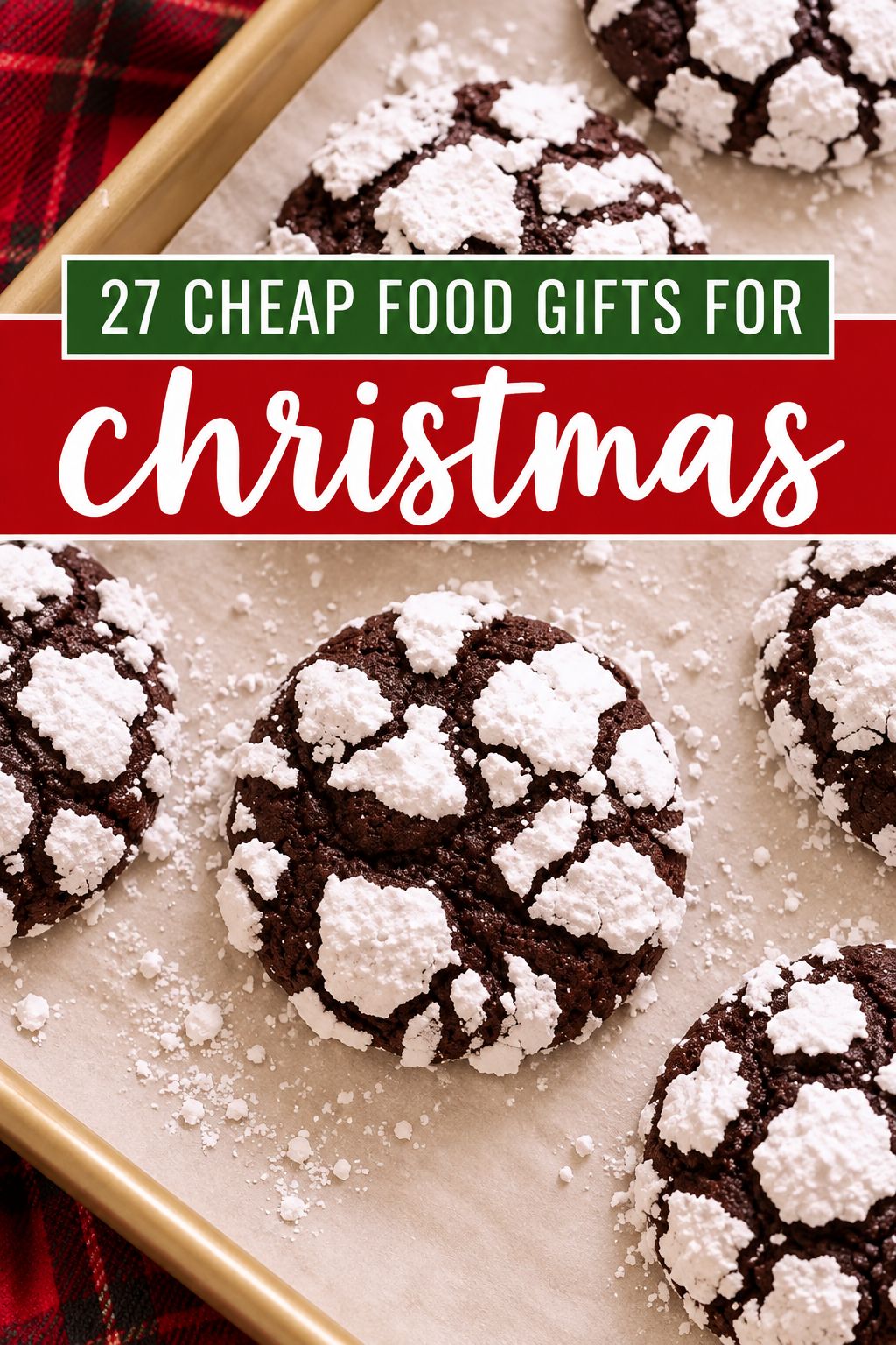 Chocolate Crinkle Cookies homemade Christmas gift