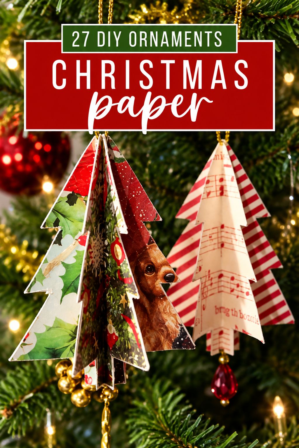 christmas card tree christmas ornaments