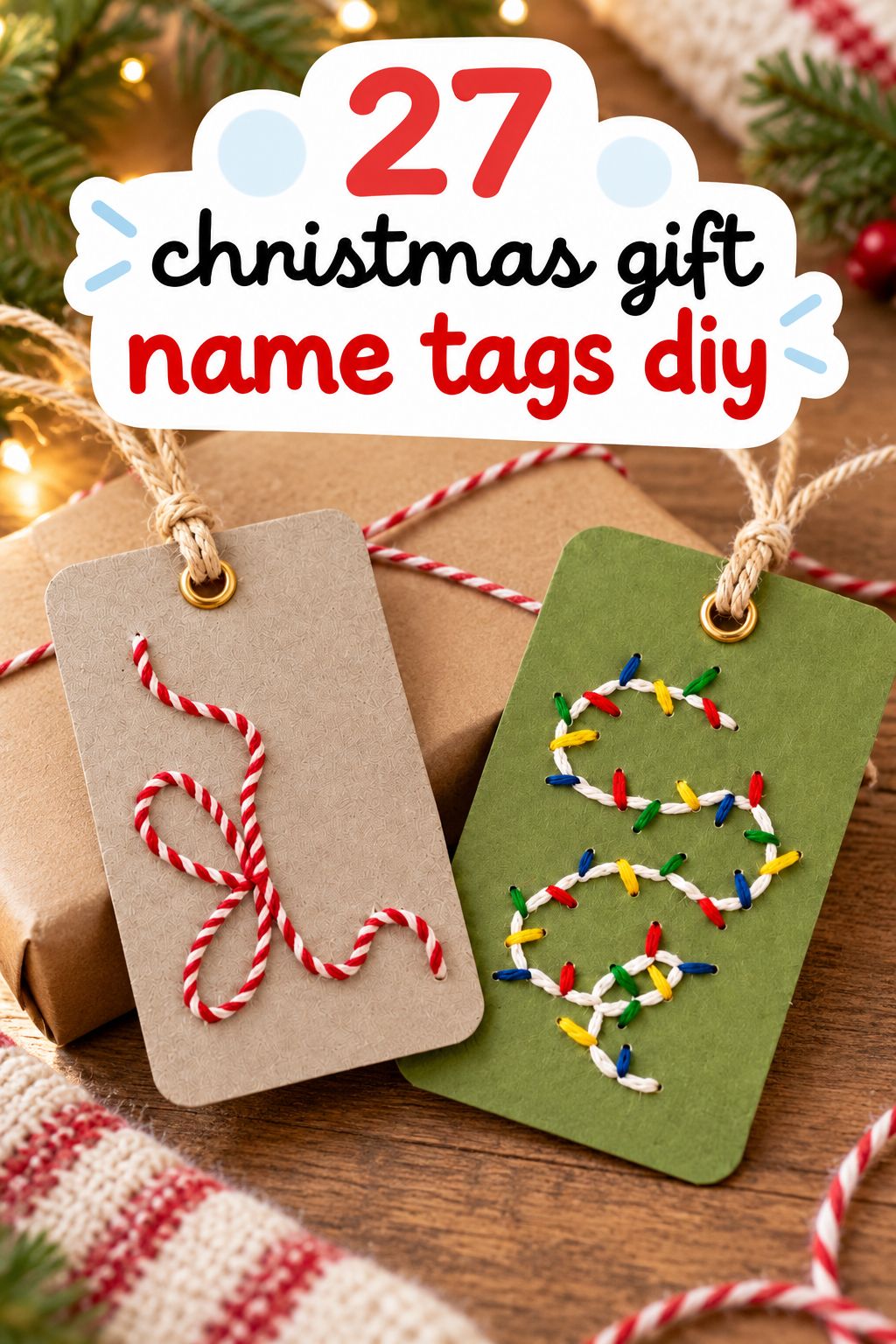 christmas gift name tags diy