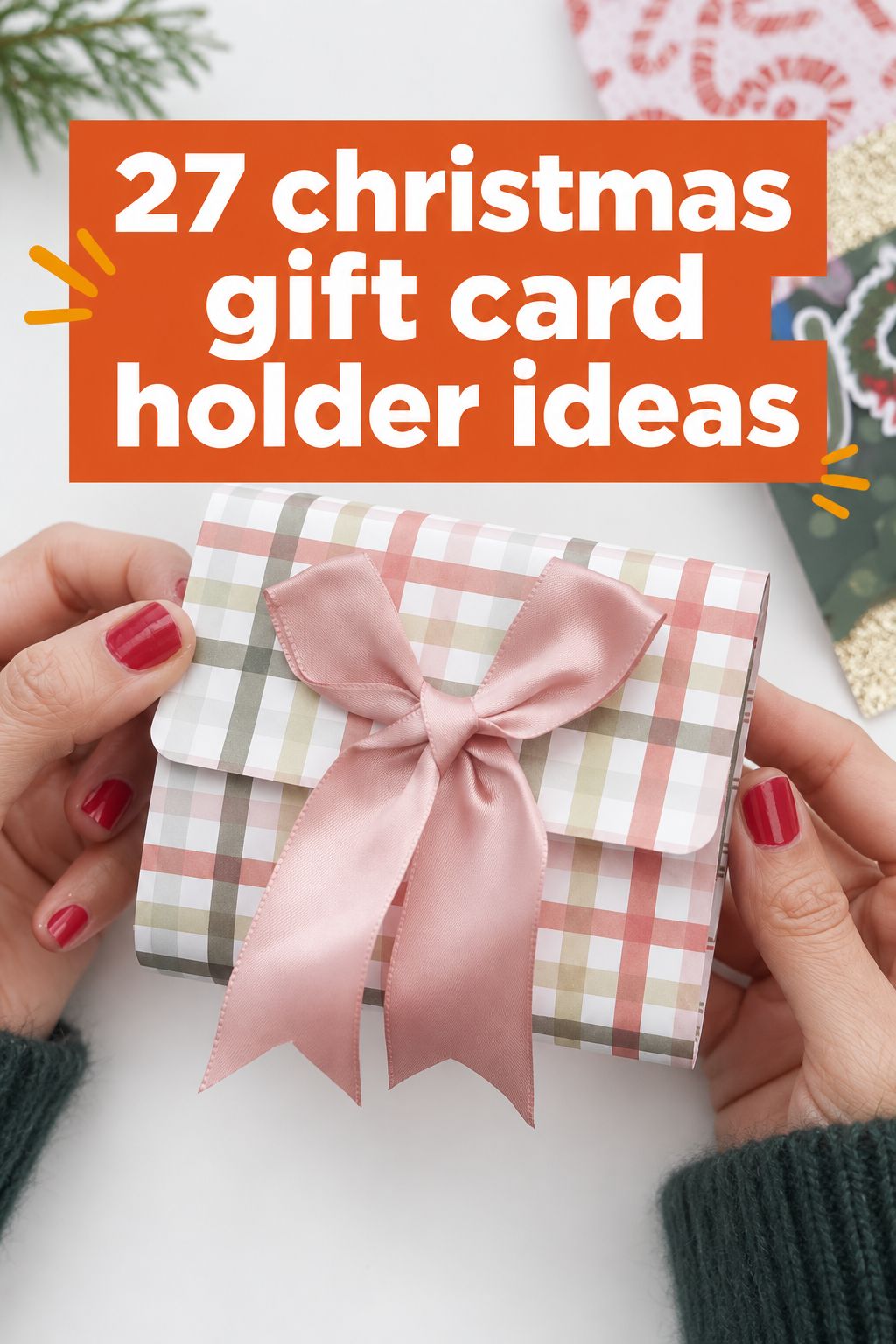 christmas paper wallet gift card wrapping