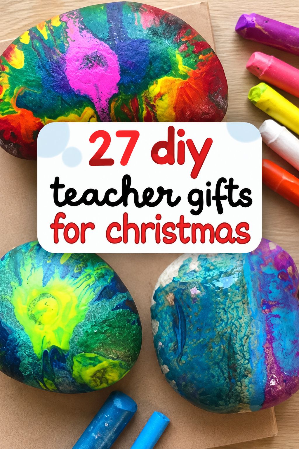 crayon rock paperweight christmas gifts