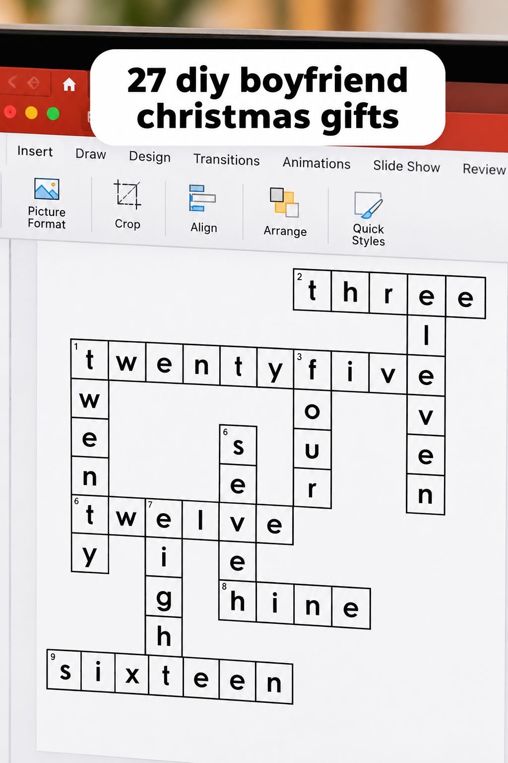 custom relationship crossword christmas gifts for boyfriend