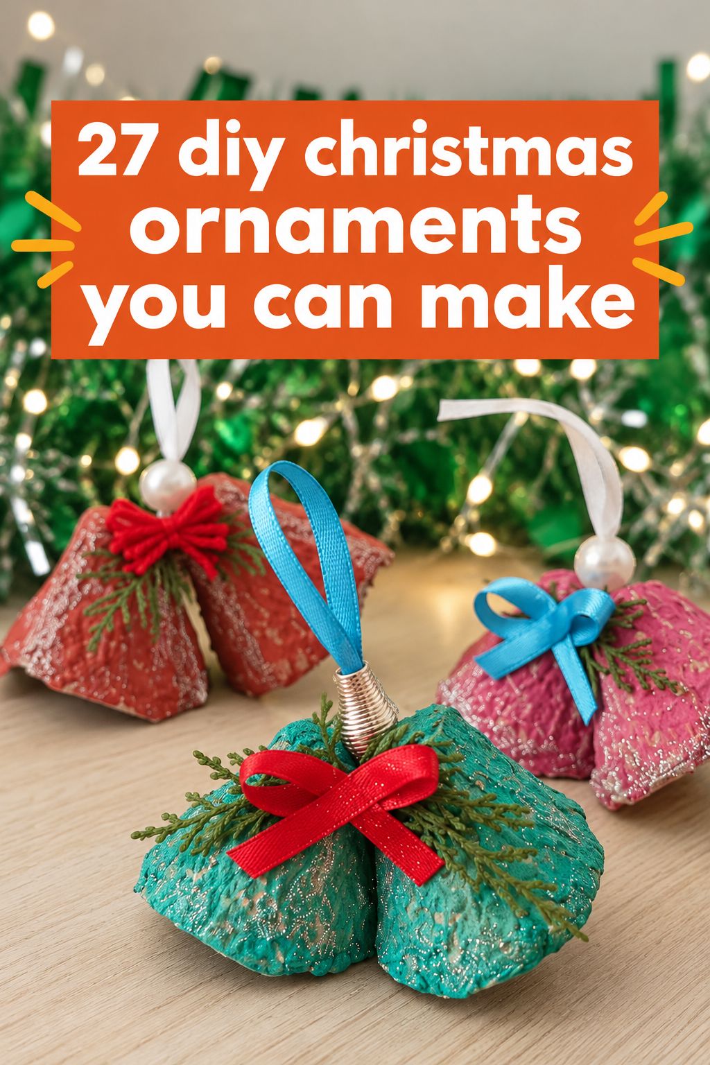 egg carton bell ornaments christmas ornaments