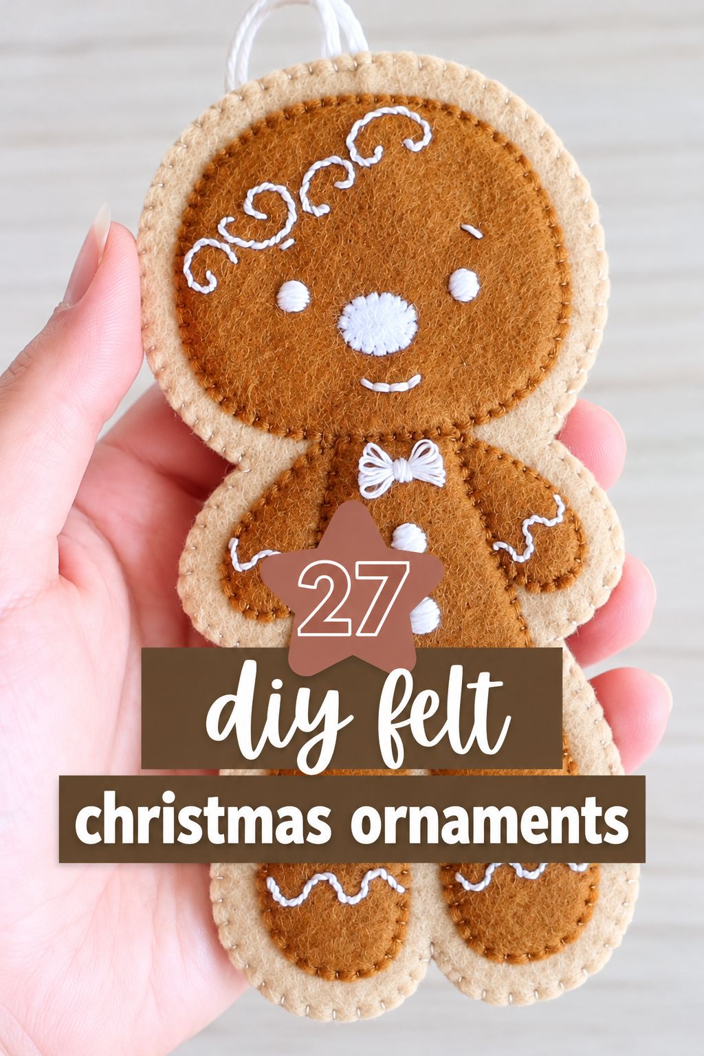 embroidered gingerbread man christmas ornaments