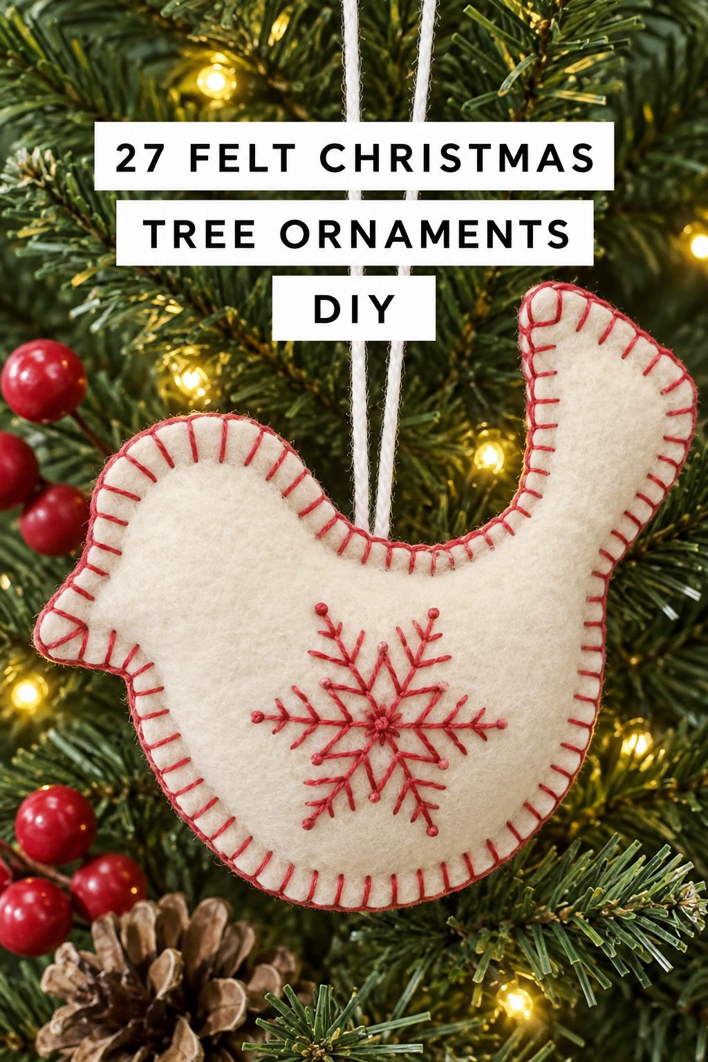embroidered snowflake christmas ornaments