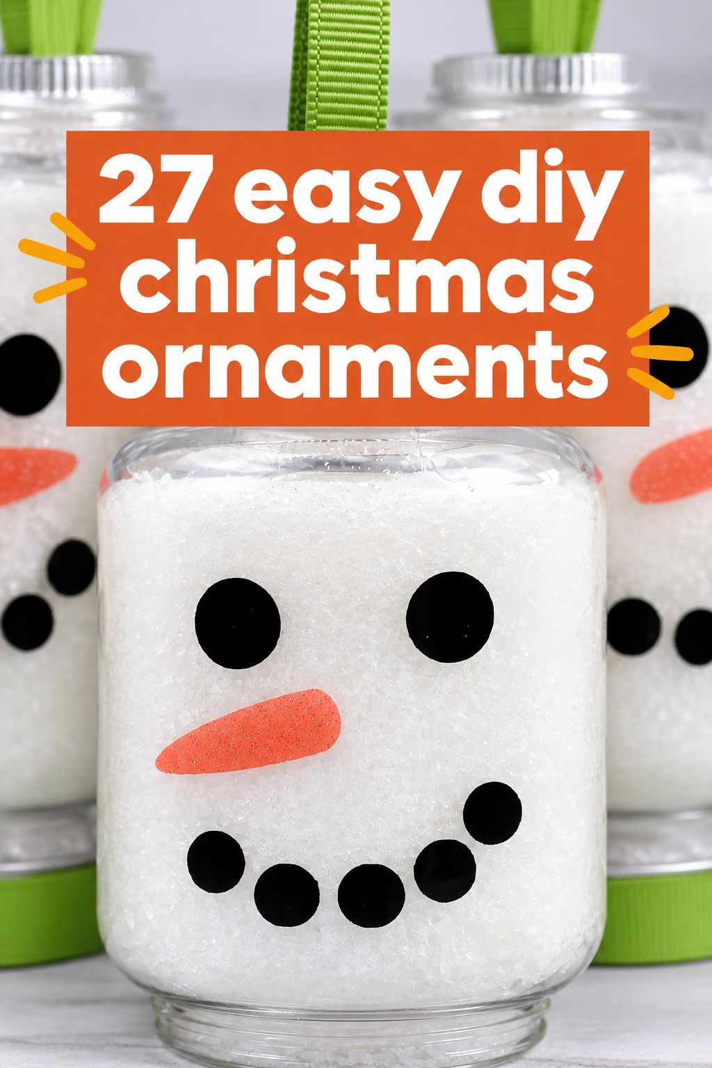 epsom salt snowy ornaments christmas ornaments