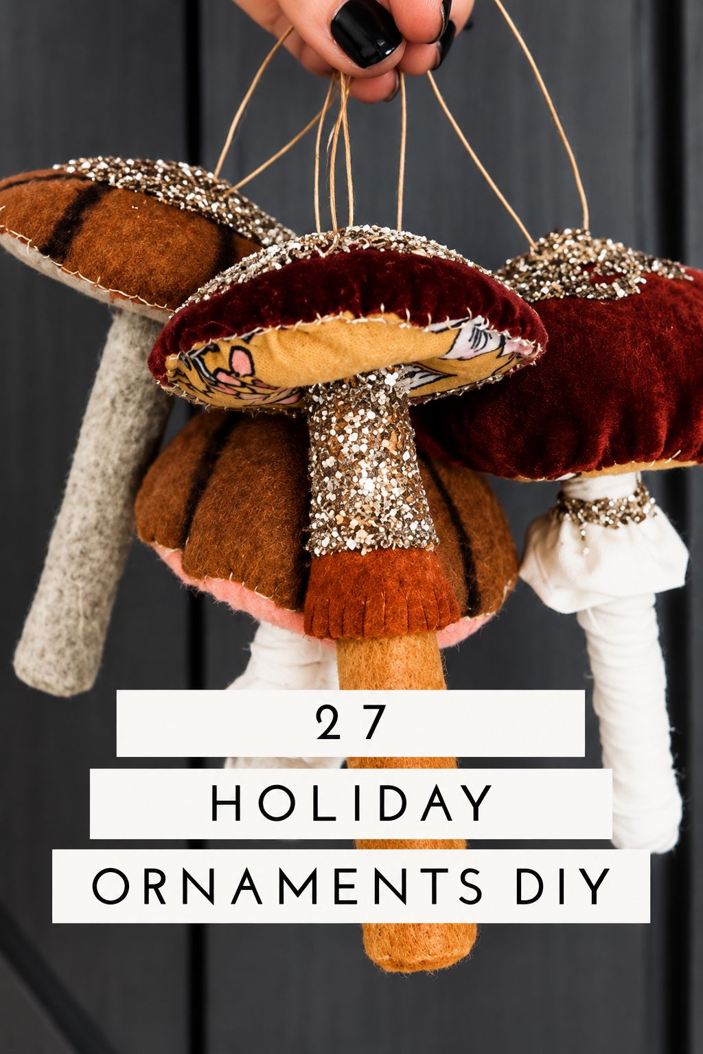 fabric mushroom ornaments christmas ornaments