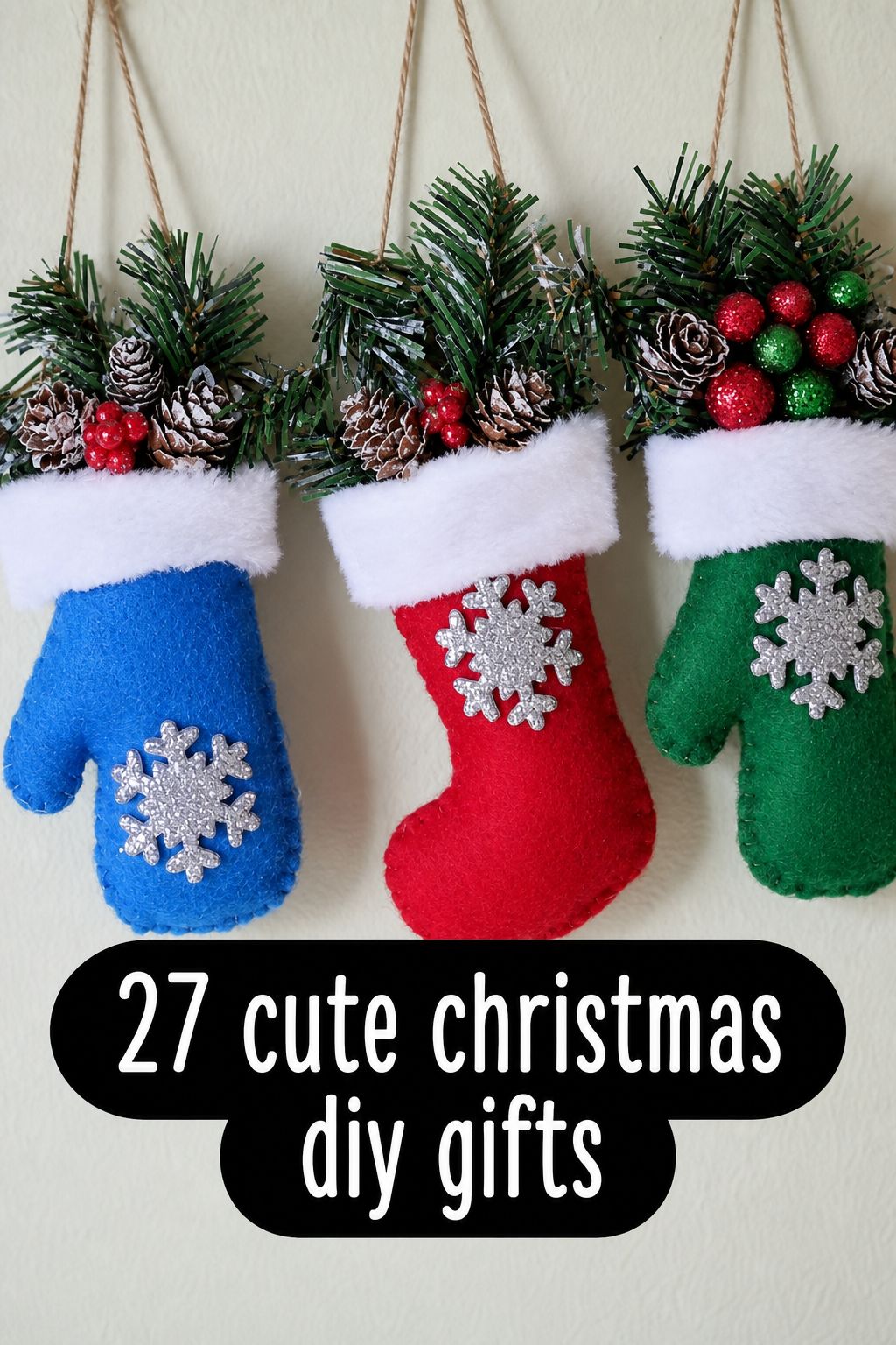 Felt Christmas Ornaments at About 50 Cents Each