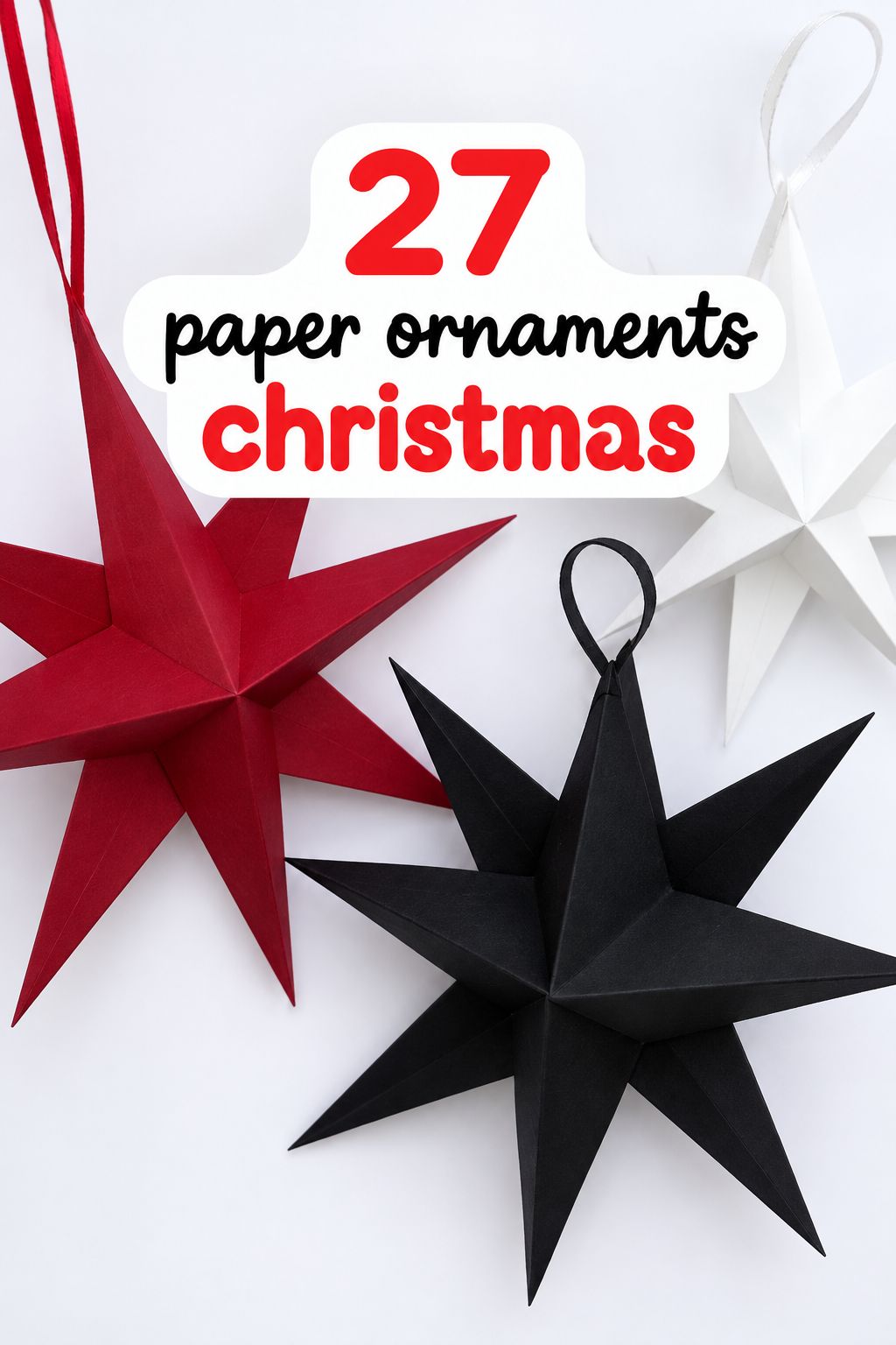 folded 3d star christmas ornaments