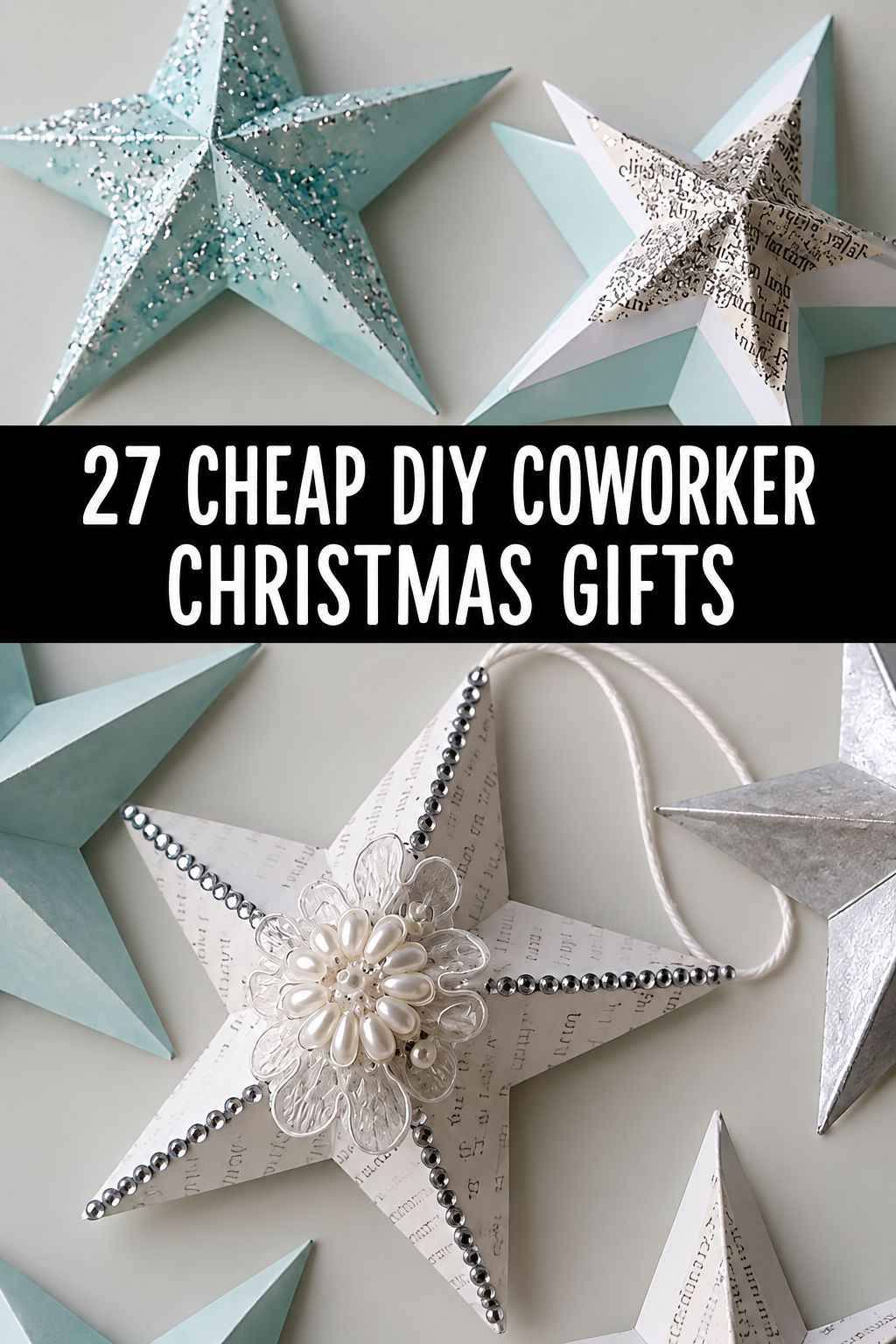 folded paper star ornaments christmas gifts for coworkers