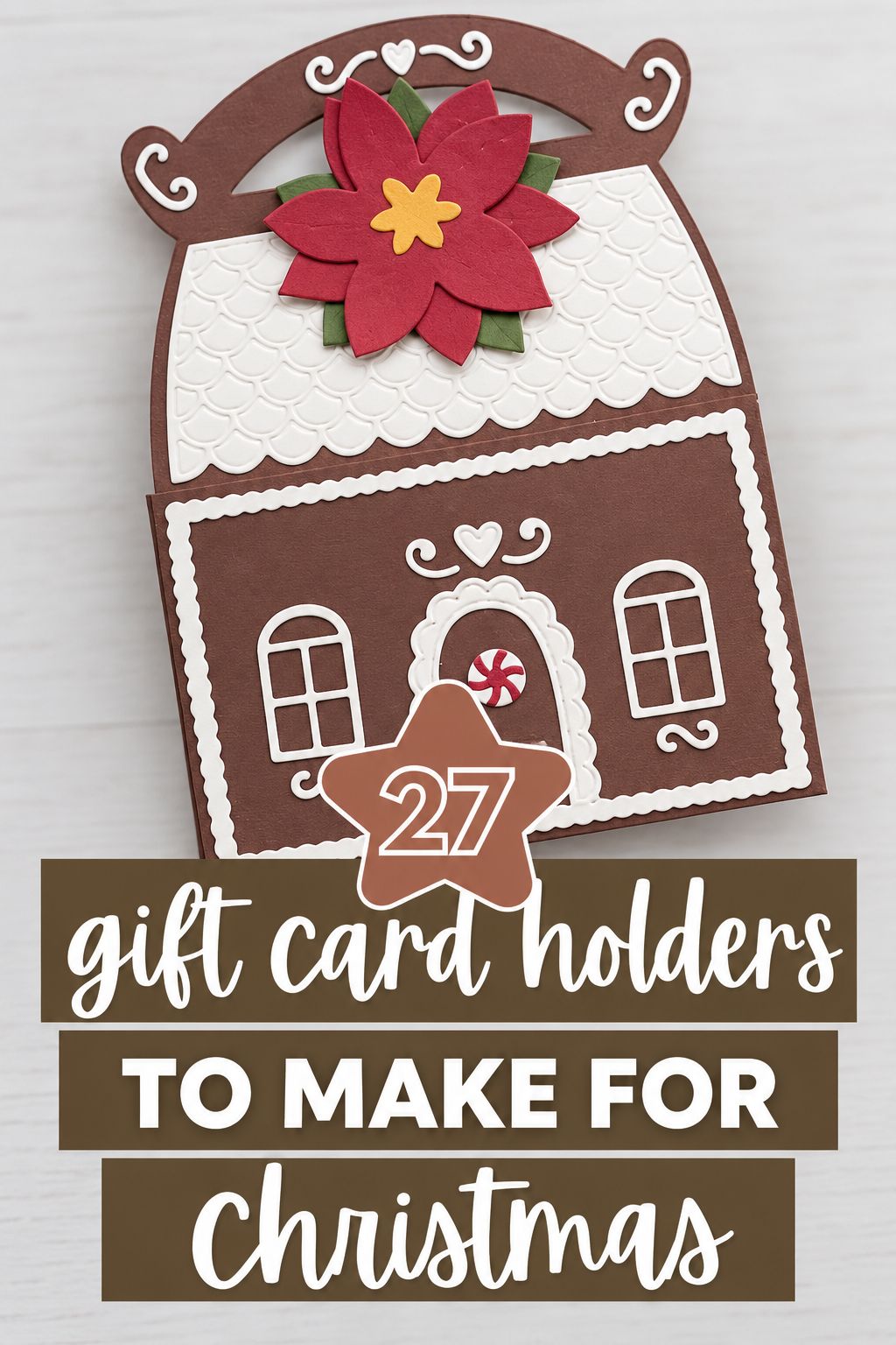 gingerbread house holder gift card wrapping