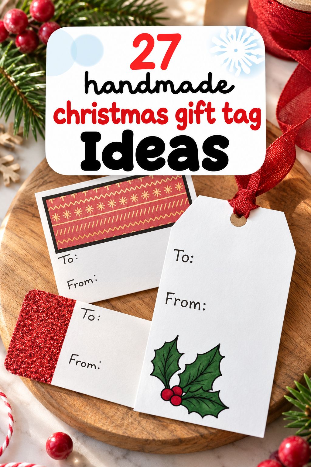 handmade christmas gift tag ideas